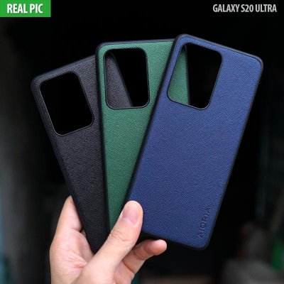 Samsung Galaxy S20 Ultra - AIORIA Canvas Texture Hybrid Case