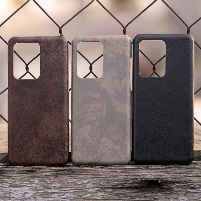 Samsung Galaxy S20 Ultra - Leather Covered Hard Case