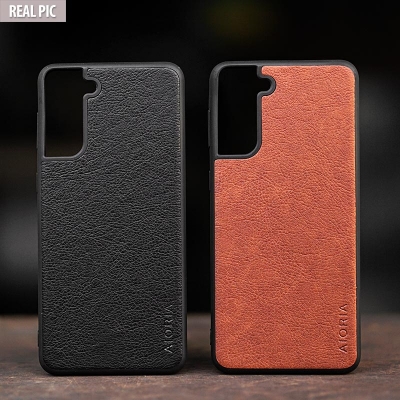 Samsung Galaxy S21 Plus - AIORIA Leather Texture Hybrid Case