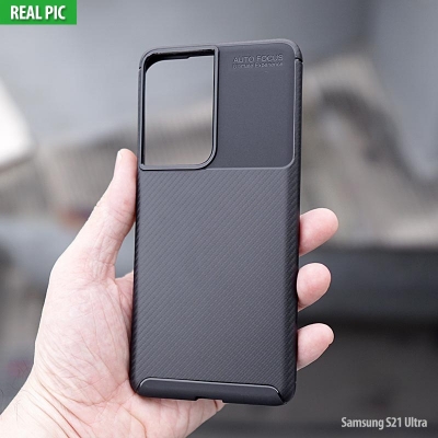 Samsung Galaxy S21 Ultra - AUTOFOCUS Carbon Fiber Soft Case
