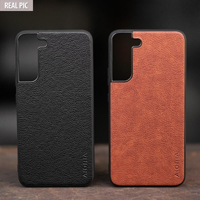 Samsung Galaxy S22 Plus - AIORIA Leather Texture Hybrid Case