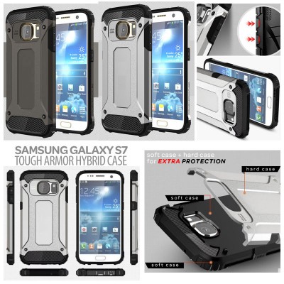^ Samsung Galaxy S7 Flat - Tough Armor Hybrid Case