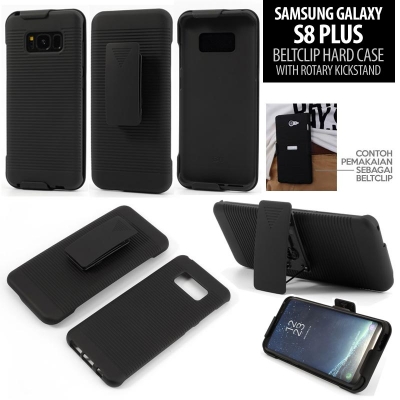 * Samsung Galaxy S8 Plus - Beltclip Hard Case with Rotary Kickstand