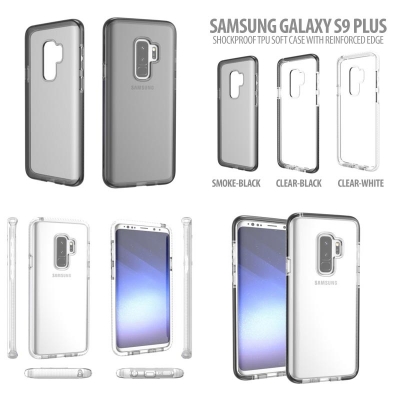 ^ Samsung Galaxy S9 Plus - Shockproof TPU Soft Case with Reinforced Edge }