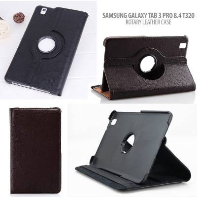 ^ Samsung Galaxy Tab 3 PRO 8.4 T320 - 360 Degree Rotary Leather Case