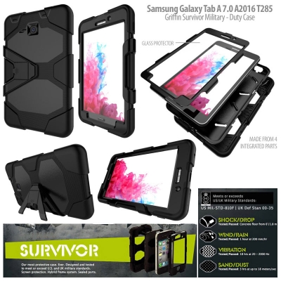 ^ Samsung Galaxy Tab A 7.0 2016 T280 T285 - Griffin Survivor Defender Case }