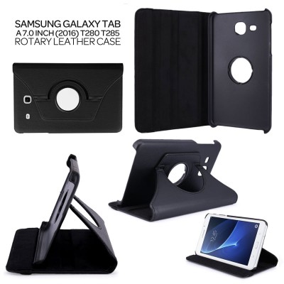 Samsung Galaxy Tab A 7.0 2016 T280 T285 - 360 Degree Rotary Leather Case }