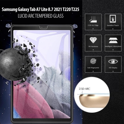 Samsung Galaxy Tab A7 Lite 8.7 2021 T220 T225 - Lucid Arc Tempered Glass