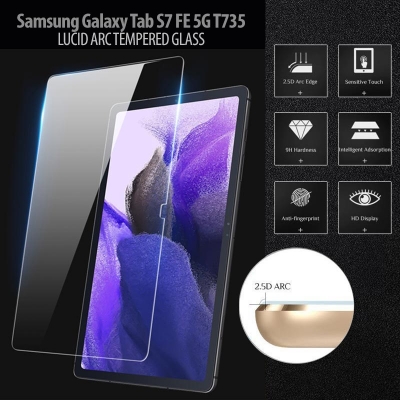 Samsung Galaxy Tab S7 FE 5G T735 - Lucid Arc Tempered Glass