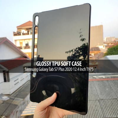 Samsung Galaxy Tab S7 Plus 2020 12.4 Inch T975 - Tab S7 FE 5G T735 - Glossy TPU Soft Case