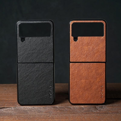 Samsung Galaxy Z Flip 4 - AIORIA Leather Texture Hybrid Case