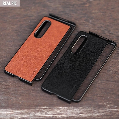 Samsung Galaxy Z Fold 3 - AIORIA Leather Texture Hybrid Case