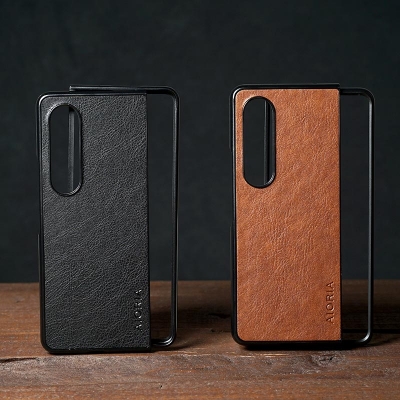 Samsung Galaxy Z Fold 4 - AIORIA Leather Texture Hybrid Case