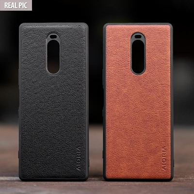 Sony Xperia 1 - XZ4 - AIORIA Leather Texture Hybrid Case