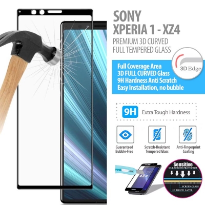 Sony Xperia 1 - XZ4 - Premium 3D Curved Full Tempered Glass