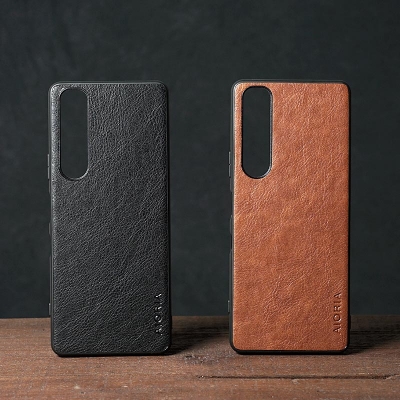 Sony Xperia 1 iii - AIORIA Leather Texture Hybrid Case