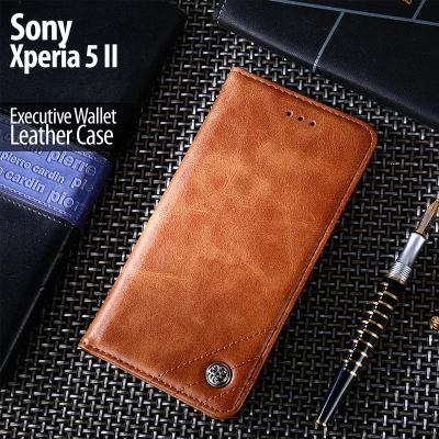 Sony Xperia 5 II - Executive Wallet Leather Flip Case