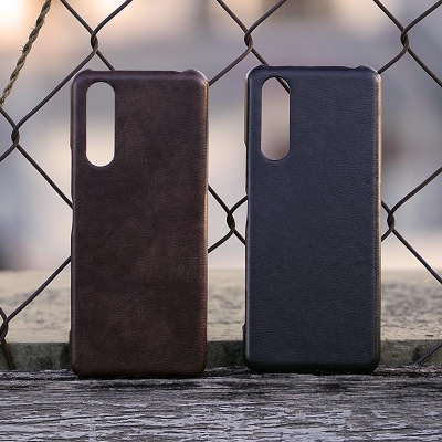 Sony Xperia 5 ii - Leather Covered Hard Case