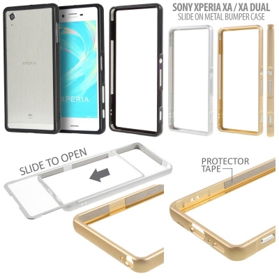 * Sony Xperia XA Dual / XA - Slide On Metal Bumper Case }