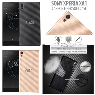^ Sony Xperia XA1 - Full Body Carbon Fiber Soft Case