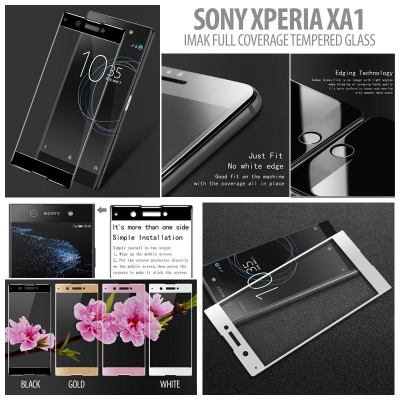 ^ Sony Xperia XA1 - Imak Full Coverage Tempered Glass }