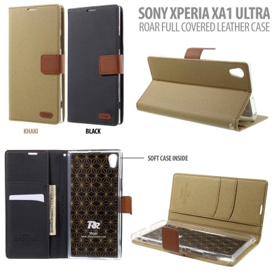 ^ Sony Xperia XA1 Ultra - Roar Full Covered Leather Case }