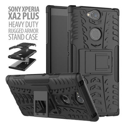 ^ Sony Xperia XA2 Plus - Heavy Duty Rugged Armor Stand Case