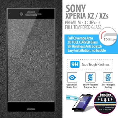 ^ Sony Xperia XZ Dual / Xperia XZ / XZs - Premium 3D Curved Full Tempered Glass