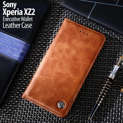 ^ Sony Xperia XZ2 - Executive Wallet Leather Case