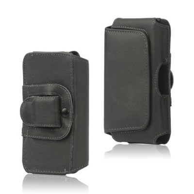 * Horizontal Beltclip Leather Pouch (size s/d 4.7 inch)