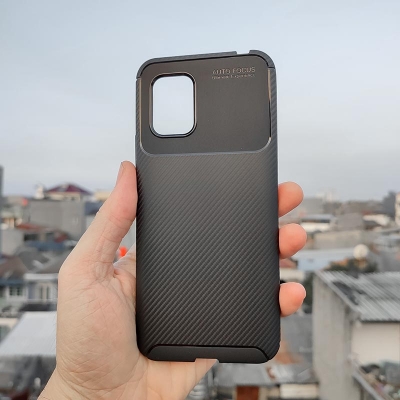Xiaomi Mi 10 Lite - AUTOFOCUS Carbon Fiber Soft Case