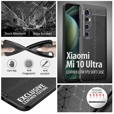 Xiaomi Mi 10 Ultra - Leather Look TPU Soft Case