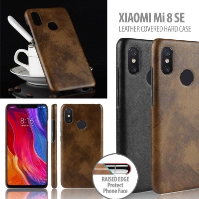 ^ Xiaomi Mi 8 SE / Mi8 SE - Leather Covered Hard Case