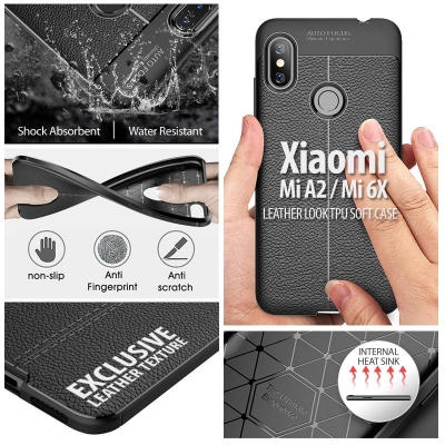 ^ Xiaomi Mi A2 / Mi 6X - Leather Look TPU Soft Case