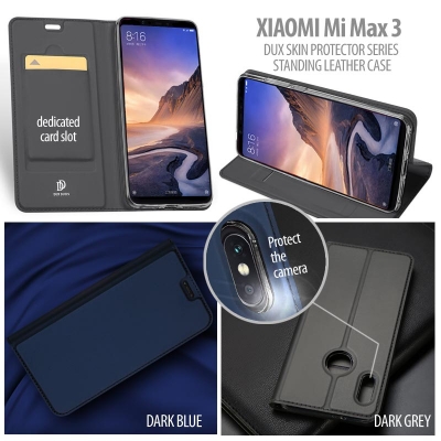 ^ Xiaomi Mi Max 3 - DUX Skin Protector Series Standing Leather Case
