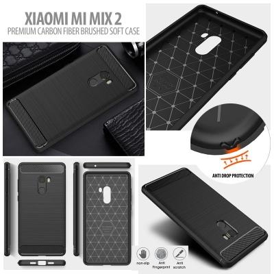 ^ Xiaomi Mi Mix 2 - PREMIUM Carbon Fiber Brushed Soft Case }