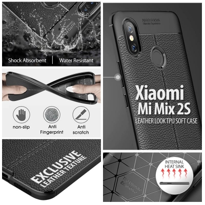 ^ Xiaomi Mi Mix 2S - Leather Look TPU Soft Case