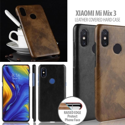 NR Xiaomi Mi Mix 3 - Leather Covered Hard Case