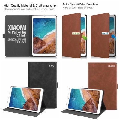 ^ Xiaomi Mi Pad 4 Plus 10.1 inch - Side Lock Auto Wake Leather Case