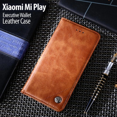 ^ Xiaomi Mi Play - Executive Wallet Leather Case