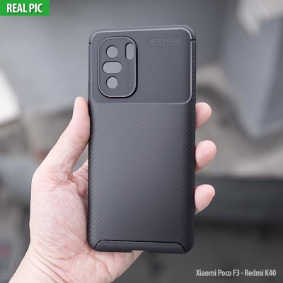 Xiaomi Poco F3 - AUTOFOCUS Carbon Fiber Soft Case