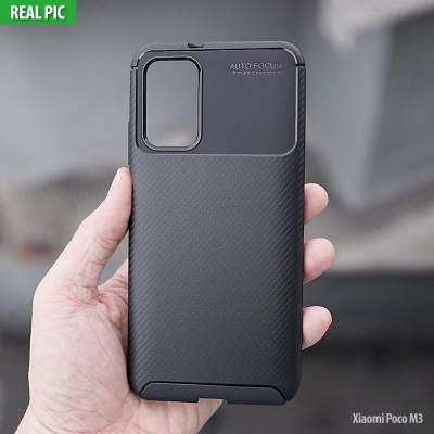 Xiaomi Poco M3 - AUTOFOCUS Carbon Fiber Soft Case