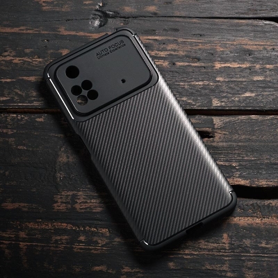 Xiaomi Poco M4 Pro 4G - AUTOFOCUS Carbon Fiber Soft Case
