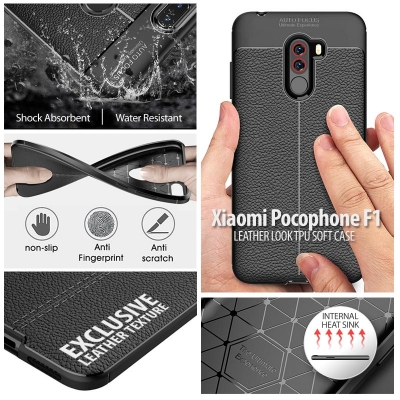 ^ Xiaomi Pocophone F1 - Leather Look TPU Soft Case