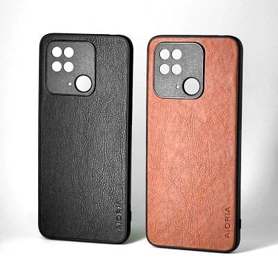 Xiaomi Redmi 10C - AIORIA Leather Texture Hybrid Case