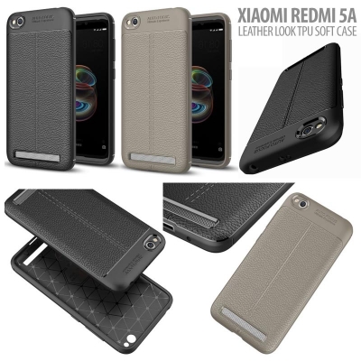 ^ Xiaomi Redmi 5A - Leather Look TPU Soft Case }