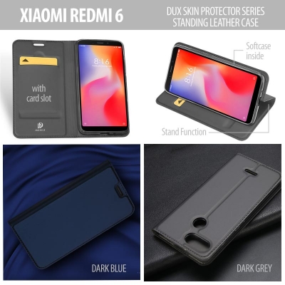 ^ Xiaomi Redmi 6 / Redmi 6A - DUX Skin Protector Series Standing Leather Case