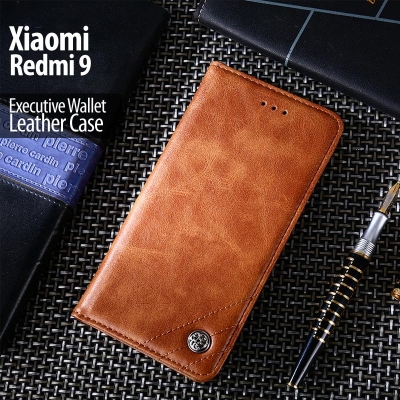 Xiaomi Redmi 9 - Executive Wallet Leather Flip Case