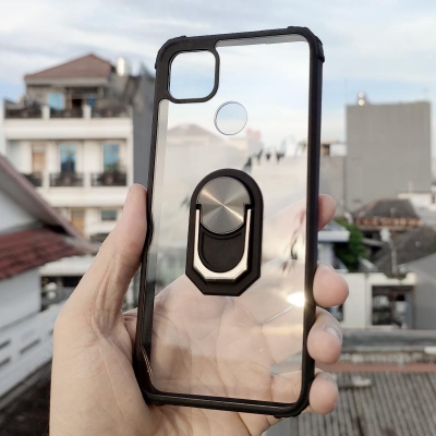Xiaomi Redmi 9C - Shockproof Fusion Armor Hybrid Case with Ring