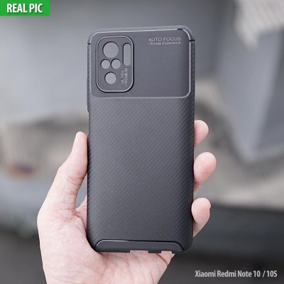 Xiaomi Redmi Note 10 - 10S - AUTOFOCUS Carbon Fiber Soft Case